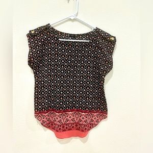 Iris - Black Floral top